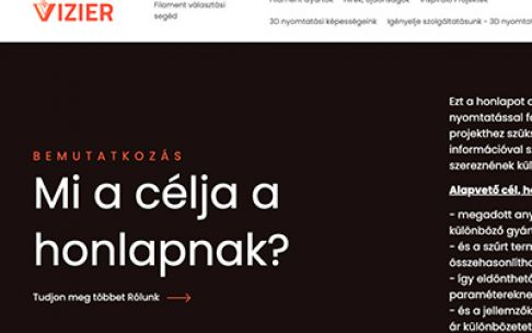 Vizier – Informatív szakmai weboldal a 3D nyomtatási alapanyagok világához Vizier – Informatív szakmai weboldal a 3D nyomtatási alapanyagok világához